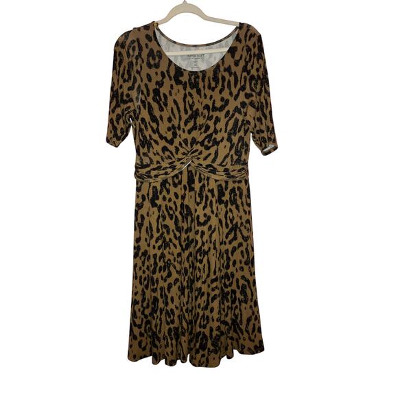 Torrid animal print dolman twist knee length comfy dress size 00 (Medium) - Picture 1 of 5